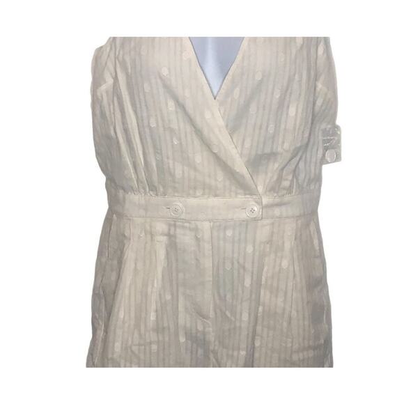 ModCloth Easy Go Sleeveless Cotton Faux Wrap Romper NWT Large - Picture 6 of 16